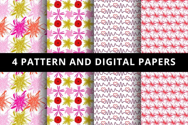 Floral Pattern and Digital Paper
Vector Floral Pattern and Digital Paper