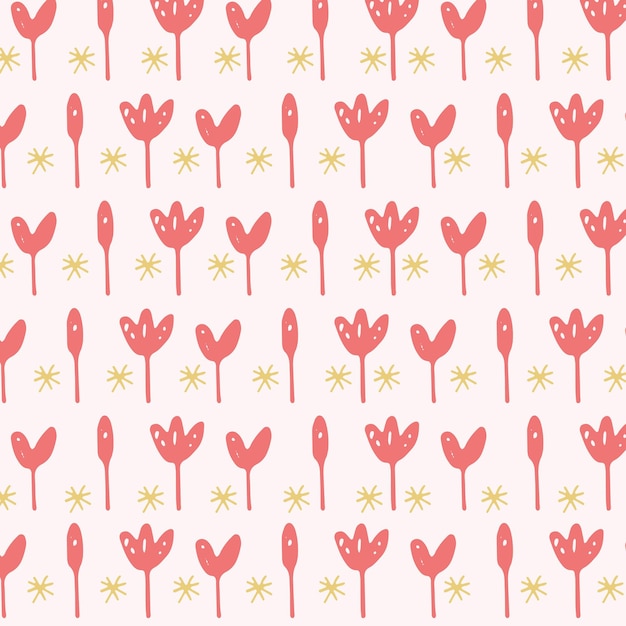 Floral pattern flowers seamless background vector illustration