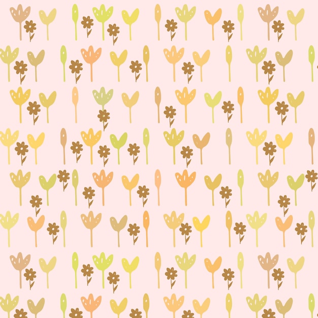 Floral pattern flowers seamless background vector illustration