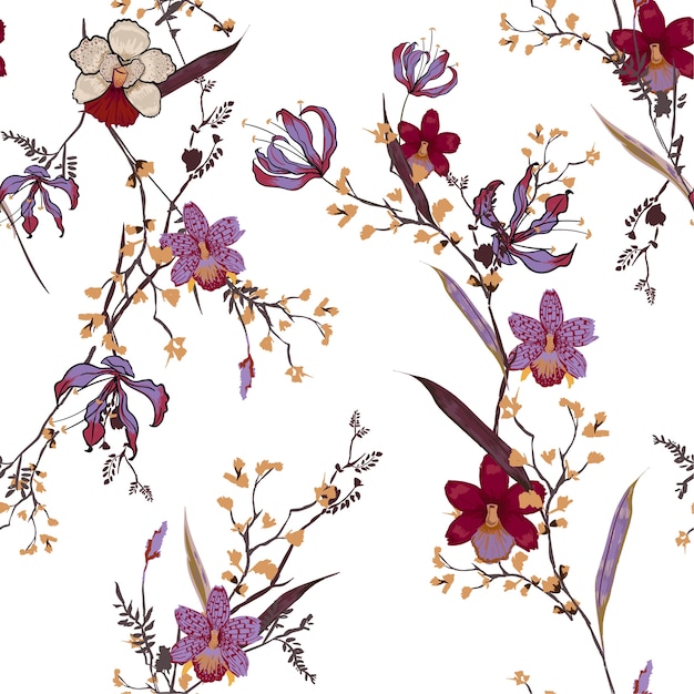 Floral pattern of flowers