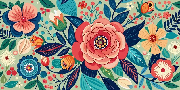 Floral Pattern Illustration Background