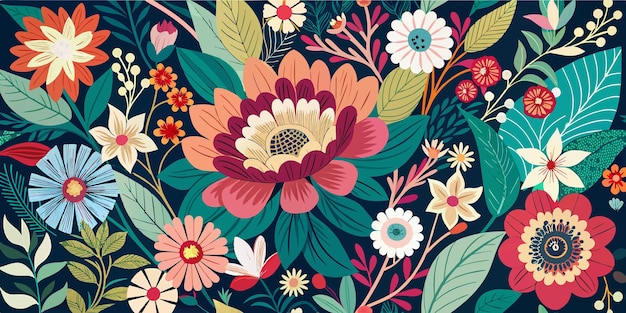 Floral Pattern Illustration Background