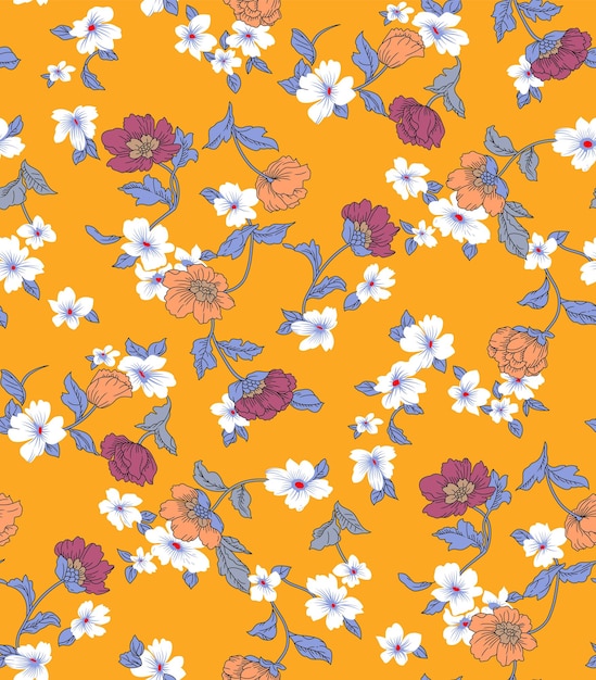 Vector floral pattern in illustrator.