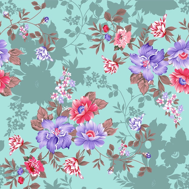 Vector floral pattern in illustrator.