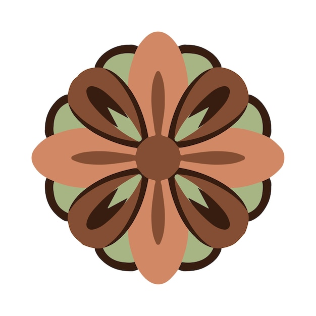 Иллюстрация векторной иконки логотипа с цветочным узором