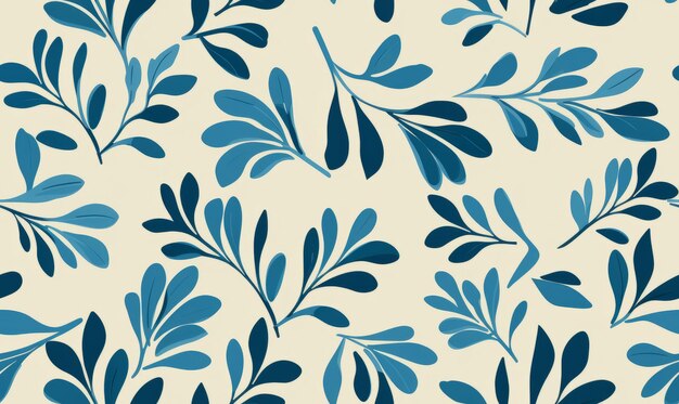 Floral pattern made from abstract organic leaf shapes seamless modern pattern