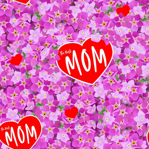 Premium Vector | Floral pattern for mother's day