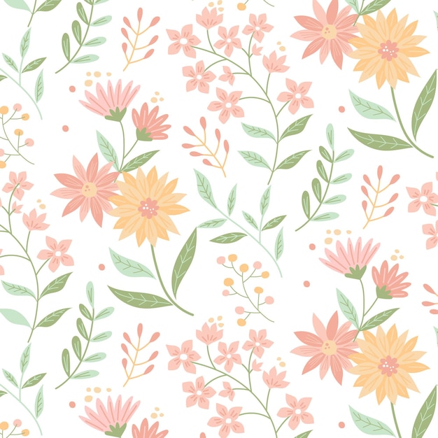 Vector floral pattern pack style