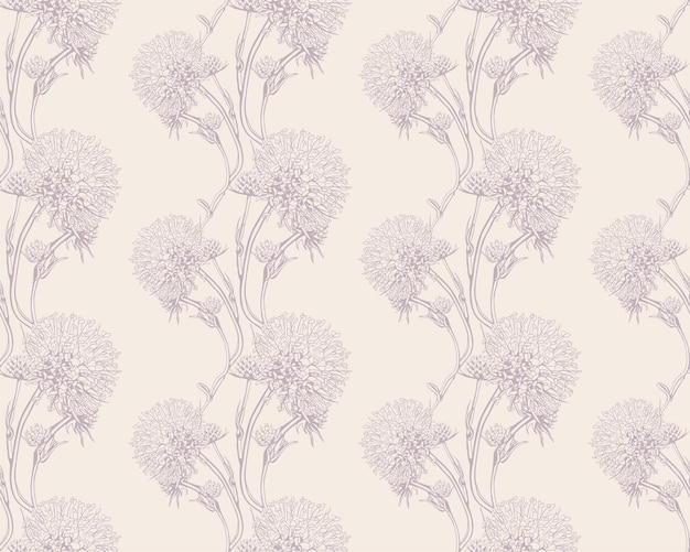 Floral pattern seamless background Foliage and flower wallpaper design of nature Vector illustration