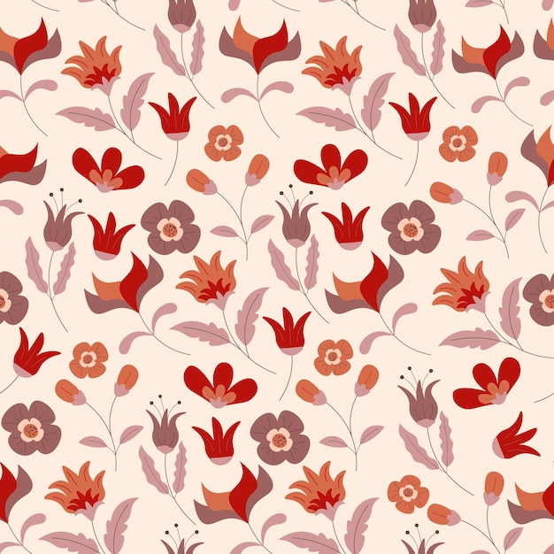 Premium Vector | Floral pattern in seamless style