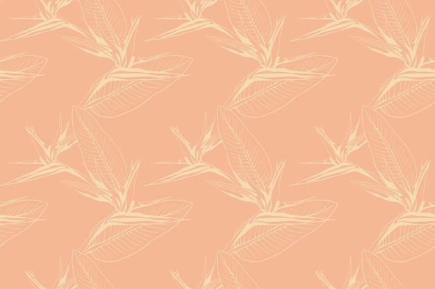 Floral pattern seamless vector background Foliage and flower wallpaper design of nature