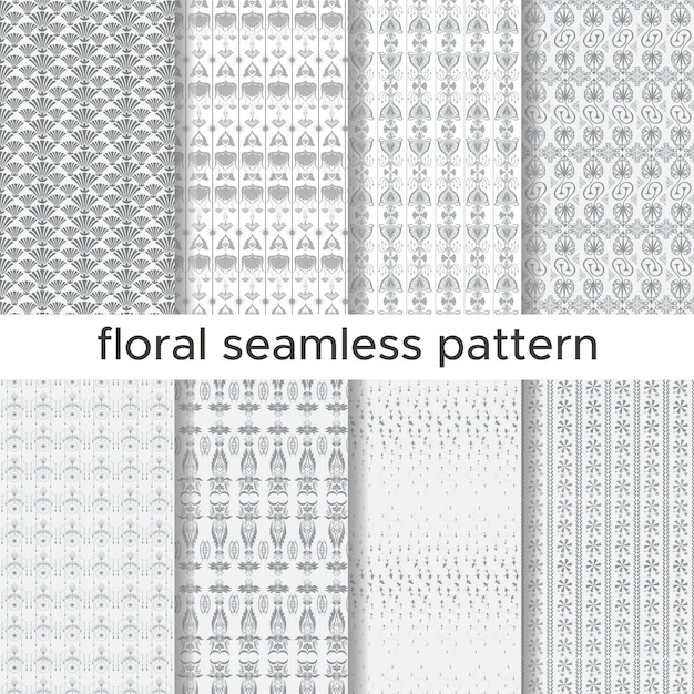 Floral Pattern Spring Tulips, Seamless floral pattern, Geometry Shape, Skulls with Floral Patterns