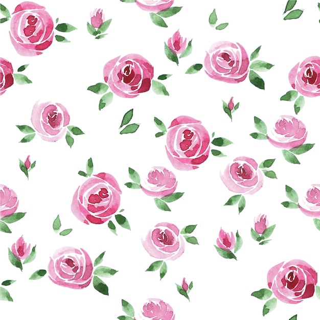섬세한 작은 장미와 함께 귀여운 추상 장미 프린트가 있는 꽃 패턴