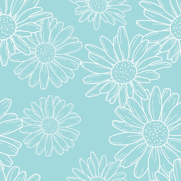 Floral pattern with daisy flowers