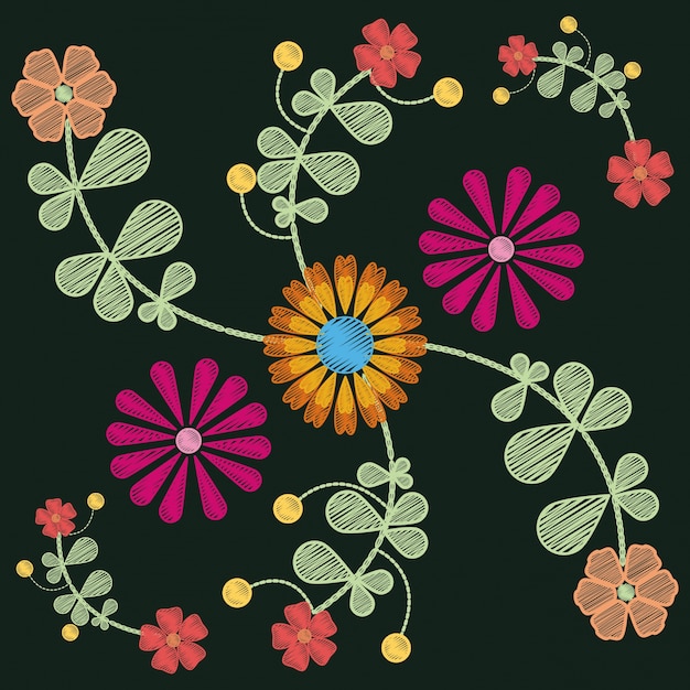 Vector floral pattern