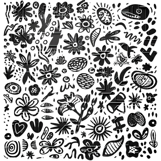 Floral Patterns flat vector set illustration high quality