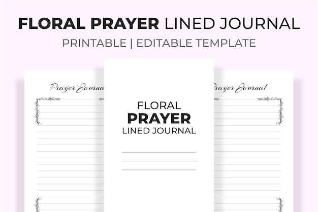 Floral Prayer Lined Journal KDP インテリア