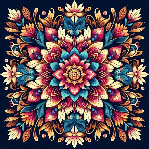 Floral print vector illustration