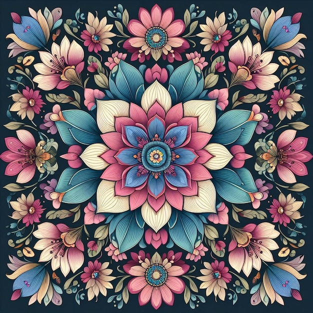 Floral print vector illustration