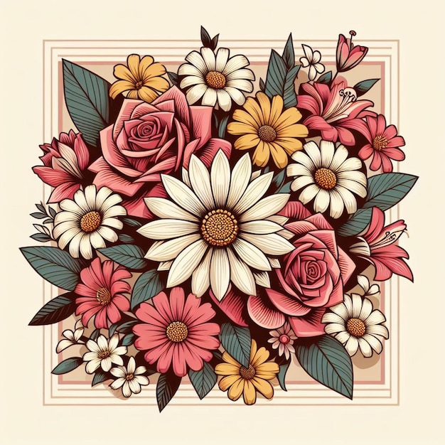 floral print vector illustration