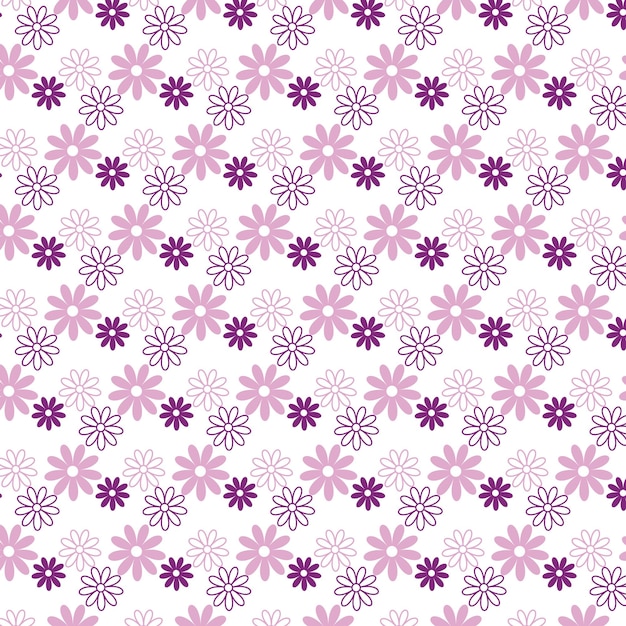 Floral purple repeating flower wallpaper design