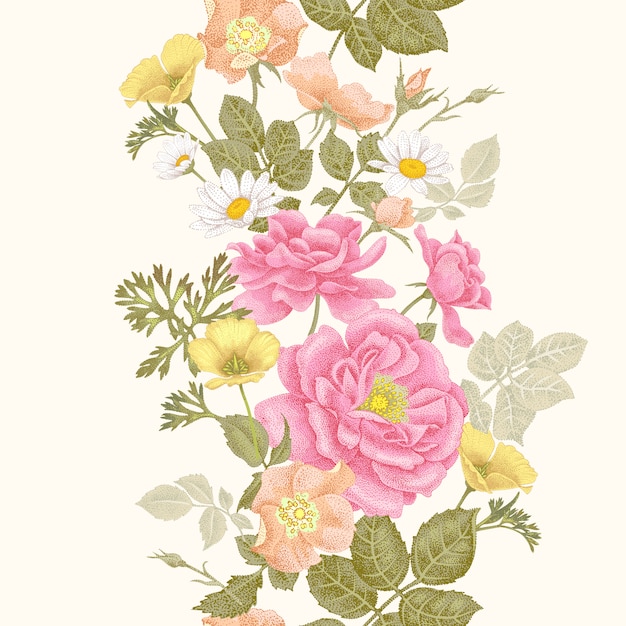 Floral roses illustration