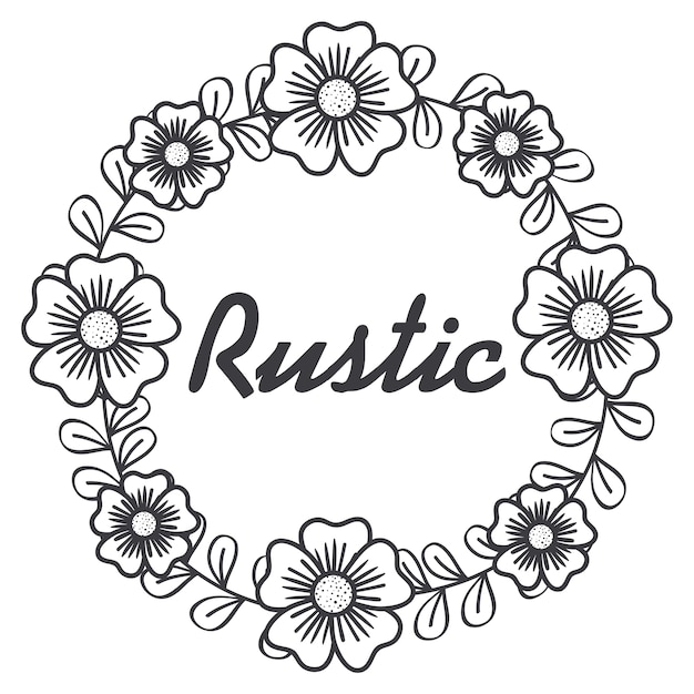 Floral rustic