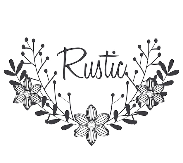 Floral rustic