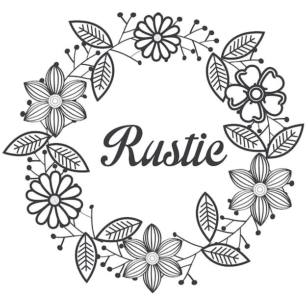 Floral rustic