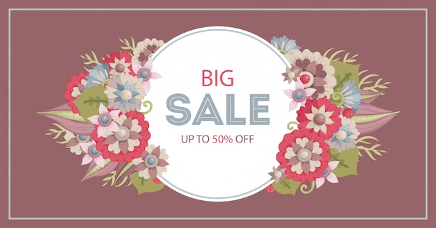 Floral sale banner