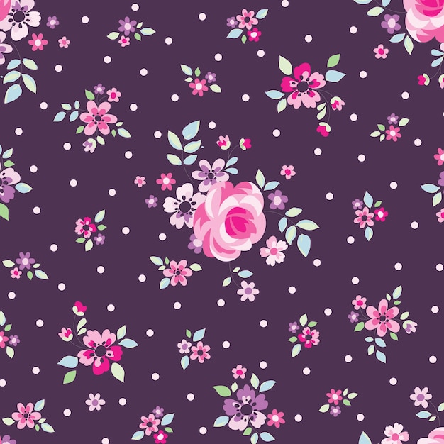 Floral seamless background for fashion prints. Ditsy print.