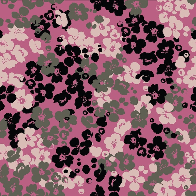 Vector floral seamless background for fashion prints. ditsy print.