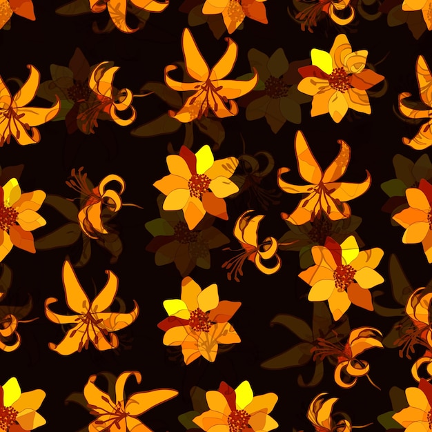 Vector floral seamless background