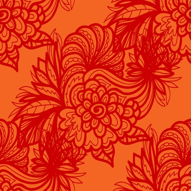 Vector floral seamless background