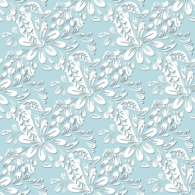 Vector floral seamless background