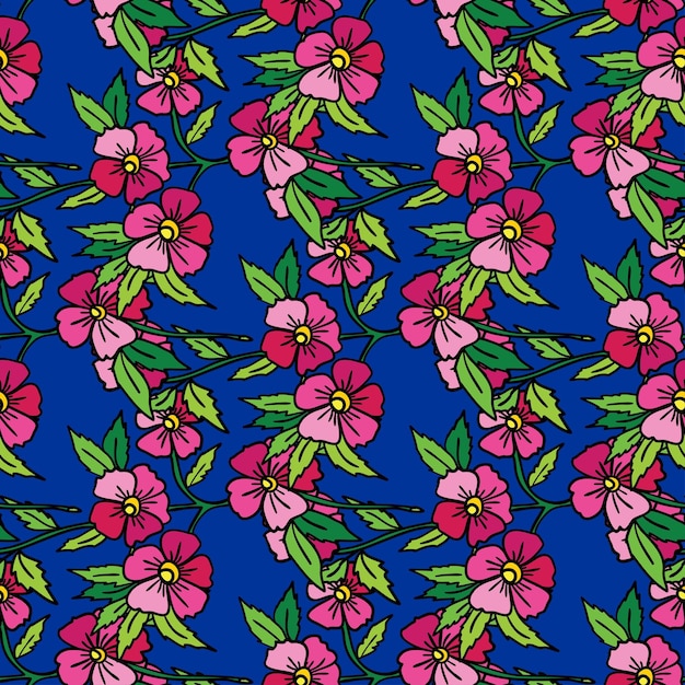 Vector floral seamless background