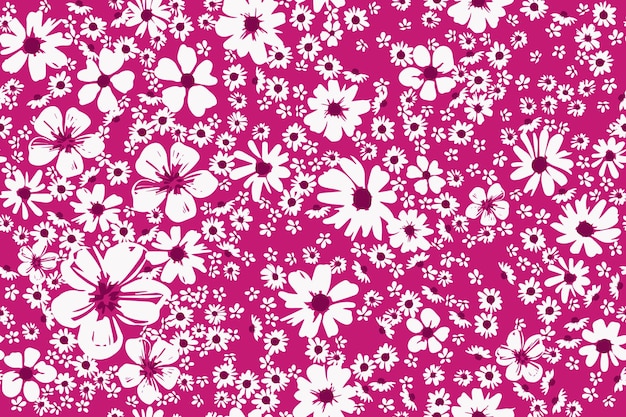 Premium Vector | Floral seamless fashion print design for dress