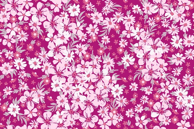 Floral seamless fashion print design for dress