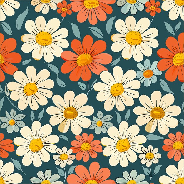 Vector floral seamless patel pattern