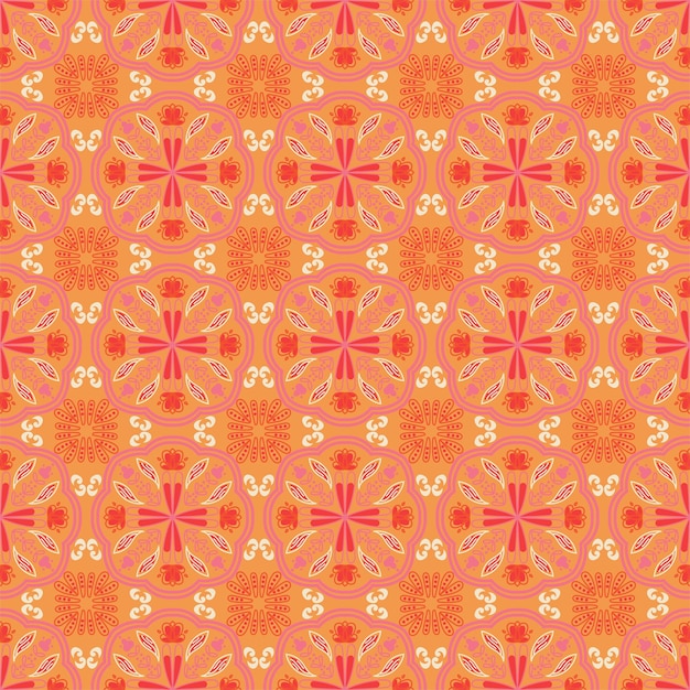 花のシームレスなパターンの背景庭の自然ダマスクアボリジニの装飾品アート