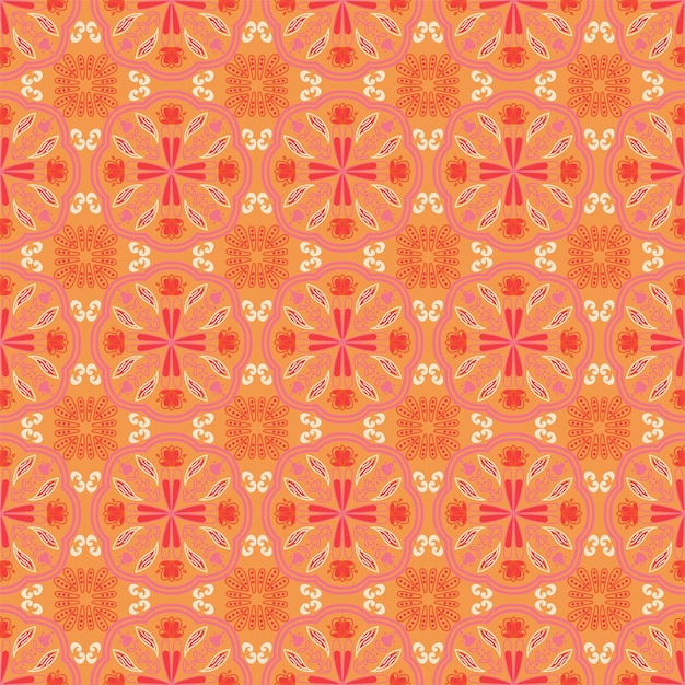 Floral Seamless Pattern Background Garden Nature Damask Aboriginal Ornament Art