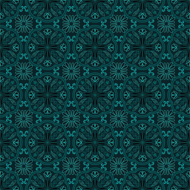 Floral seamless pattern background garden nature damask aboriginal ornament art