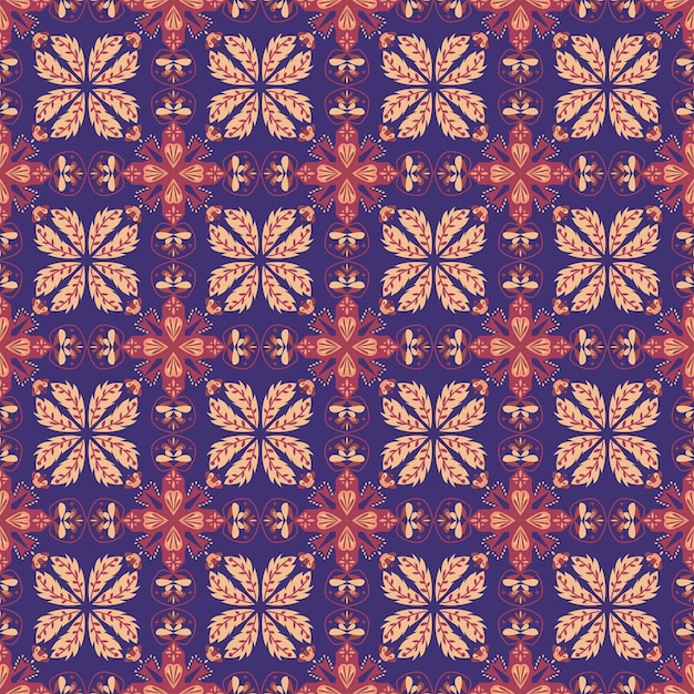 Floral Seamless Pattern Background Garden Nature Damask Aboriginal Ornament Art