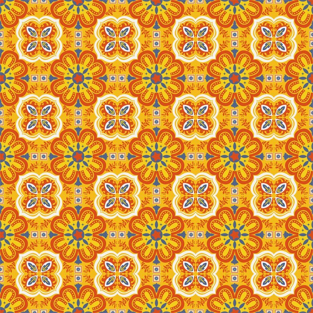 Floral Seamless Pattern Background Garden Nature Damask Aboriginal Ornament Art