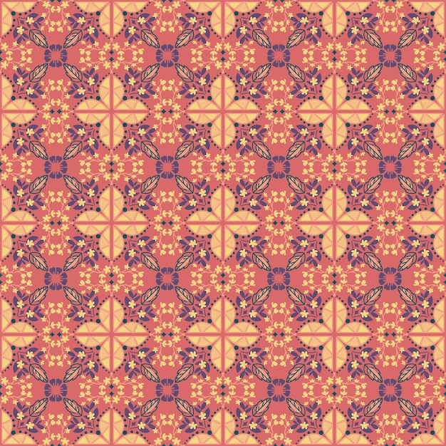 Floral Seamless Pattern Background Garden Nature Damask Aboriginal Ornament Art