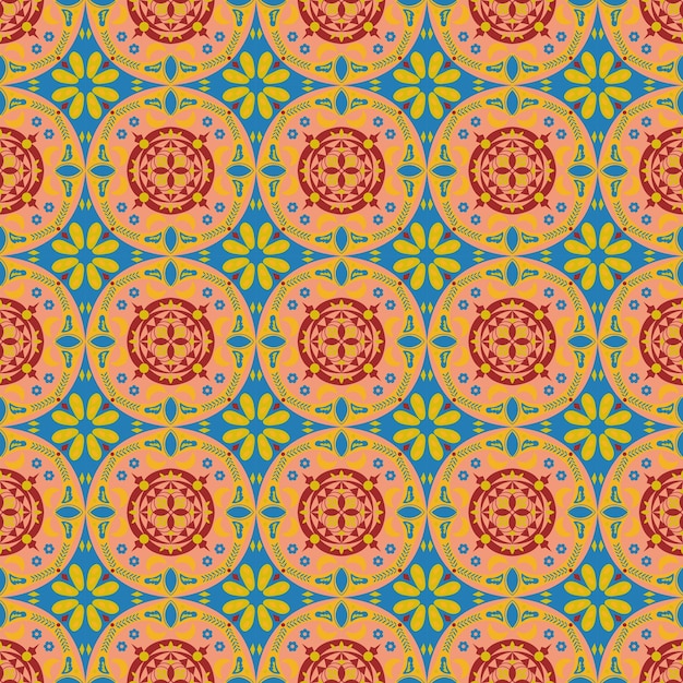 floral seamless pattern background garden nature damask aboriginal ornament art