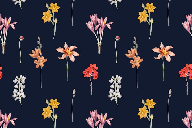 Vector floral seamless pattern background vector