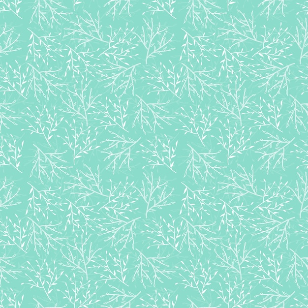 Floral seamless pattern on blue background