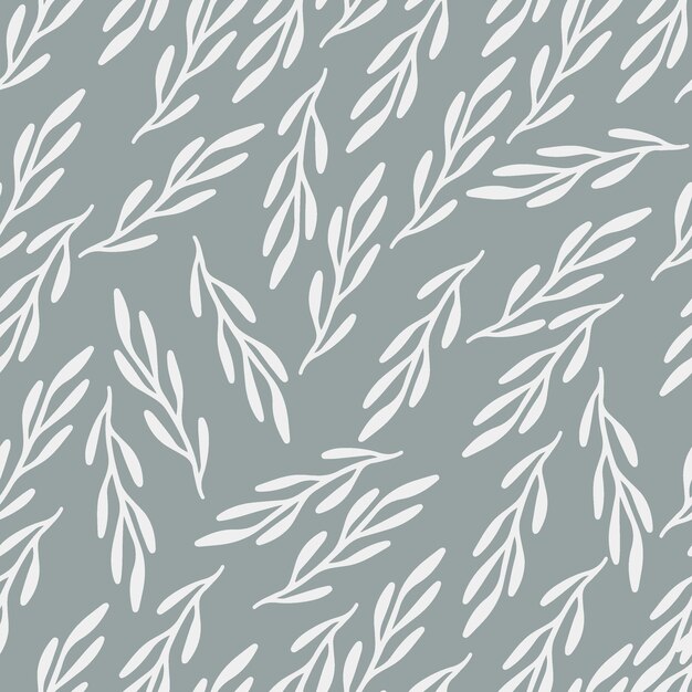 Floral seamless pattern design in gray background