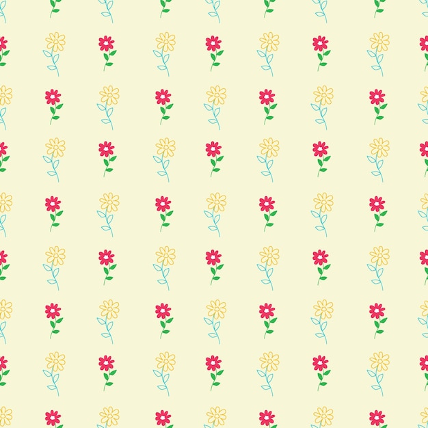 꽃 원활한 패턴 디자인 벡터
